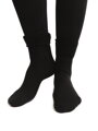 Weiche Damen Wollsocken schwarz